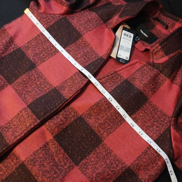 NEW VERO MODA Katrine Check Jacket in Red & Black with Snap Closure, XS - Picture 12 of 14
